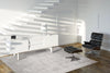 Louis de Poortere mad men jacobs ladder 8929 white plains Grey, Ivory Living Room Flat Weave Rug.