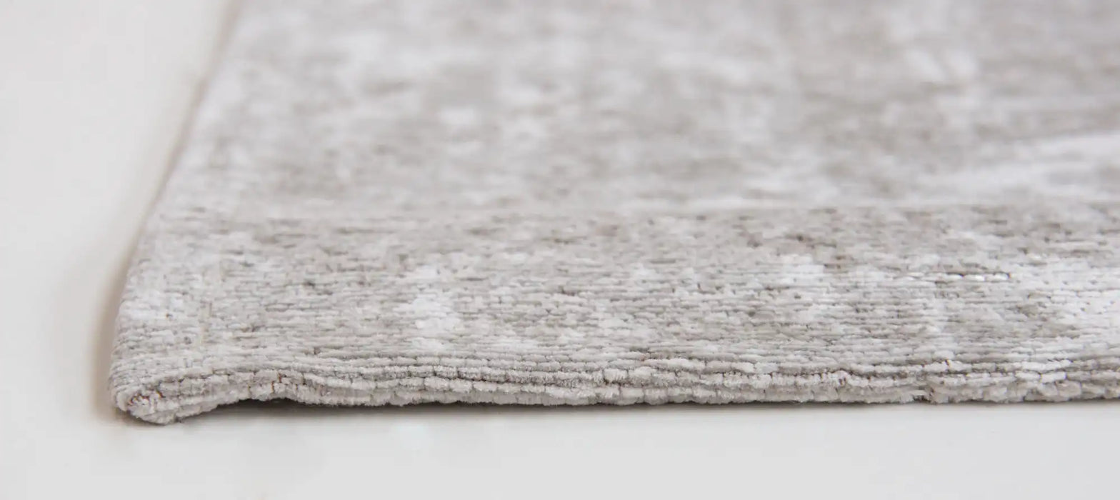 Louis de Poortere mad men jacobs ladder 8929 white plains Grey, Ivory Living Room Flat Weave Rug.