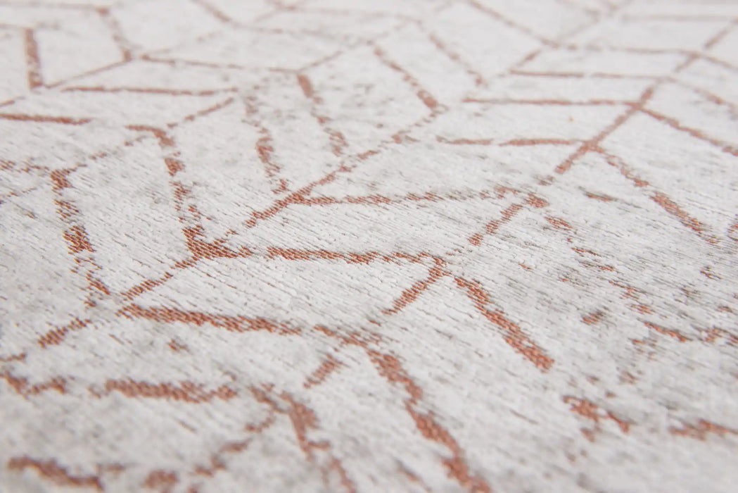 Louis de Poortere mad men jacobs ladder 8951 coppertone Grey, Orange Living Room Flat Weave Rug.