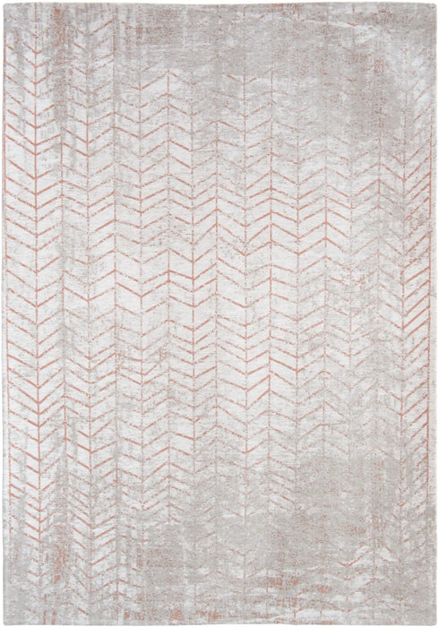Louis de Poortere mad men jacobs ladder 8951 coppertone Grey, Orange Living Room Flat Weave Rug.