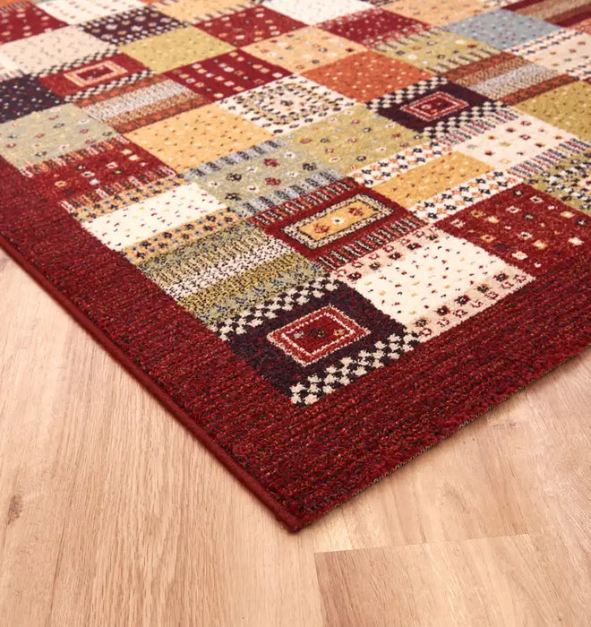 Mastercraft woodstock 32036 8312 Multicoloured, Red Living Room  Rug.