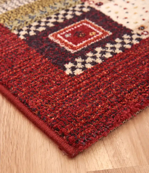 Mastercraft woodstock 32036 8312 Multicoloured, Red Living Room  Rug.