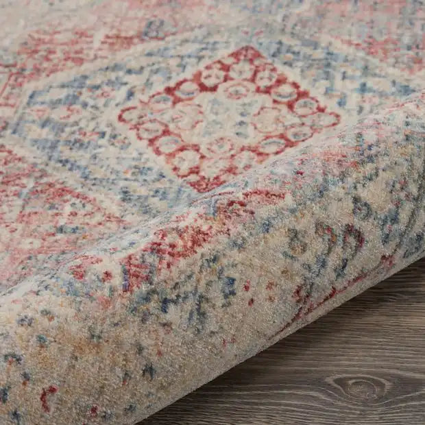 Nourison Delivered in 6 weeks   USA homestead hms03 blue grey Blue, Grey, Multicoloured Living Room  Rug.