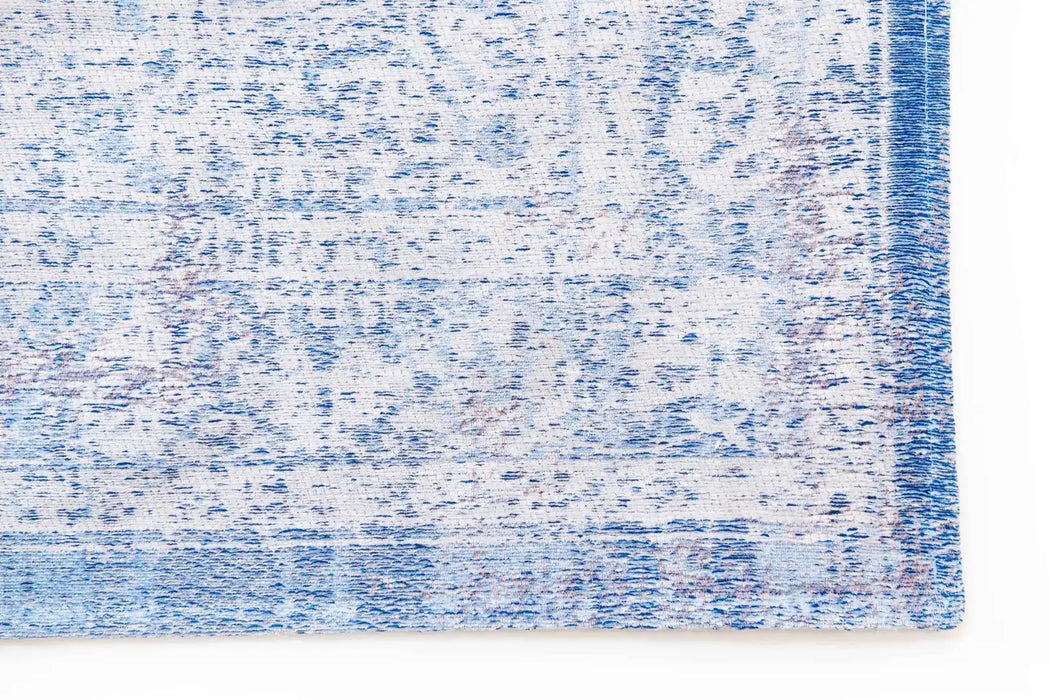 Louis de Poortere fading world medallion 9065 grey jeans Blue Living Room Flat Weave Rug.