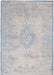 Louis de Poortere fading world medallion 9065 grey jeans Blue Living Room Flat Weave Rug.