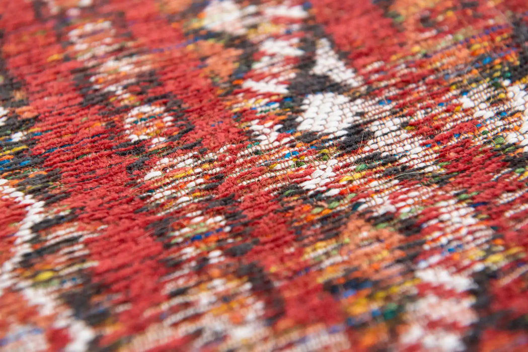Louis de Poortere antiquarian kilim 9115 fez red Red Living Room Flat Weave Rug.