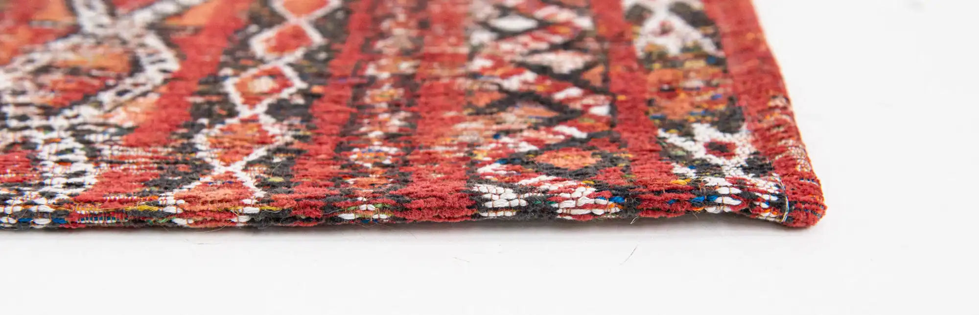 Louis de Poortere antiquarian kilim 9115 fez red Red Living Room Flat Weave Rug.