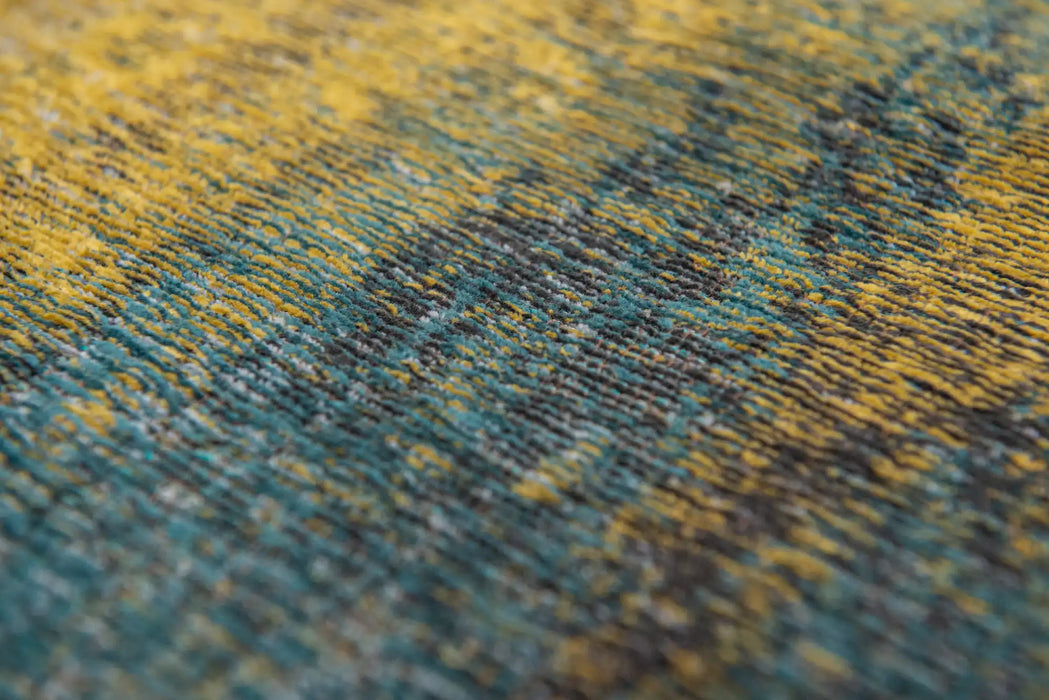 Louis de Poortere atlantic monetti 9119 nymphea blue Blue, Multicoloured Living Room Flat Weave Rug.