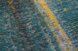 Louis de Poortere atlantic monetti 9119 nymphea blue Blue, Multicoloured Living Room Flat Weave Rug.