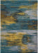 Louis de Poortere atlantic monetti 9119 nymphea blue Blue, Multicoloured Living Room Flat Weave Rug.