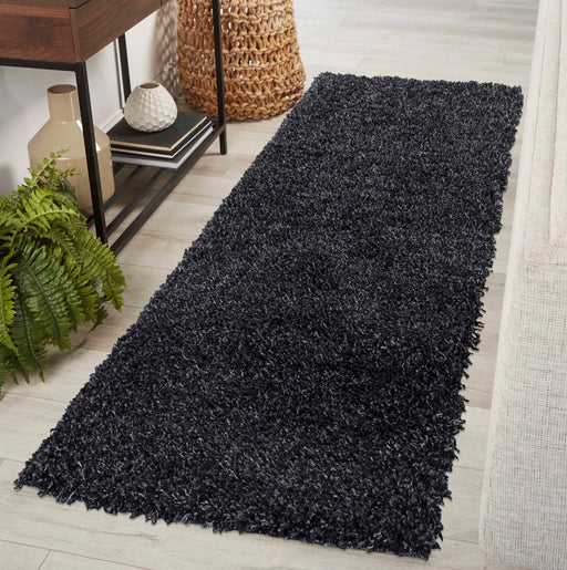 Serdim Rugs oxford 912 anthracite Grey, Black Living Room Shaggy Rug.