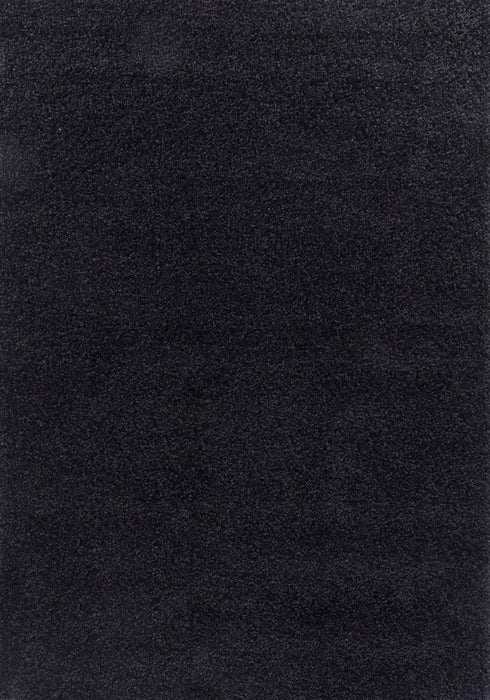 Serdim Rugs oxford 912 black Black Living Room Shaggy Rug.