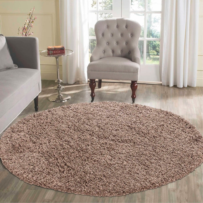 Serdim Rugs oxford 912 dark beige Beige Living Room Shaggy Rug.