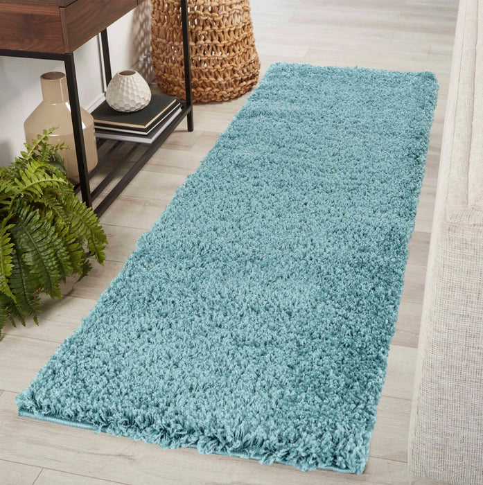 Serdim Rugs oxford 912 duck egg Blue Living Room Shaggy Rug.