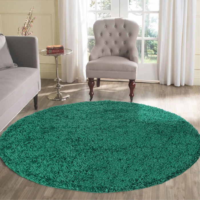 Serdim Rugs oxford 912 emerald Green Living Room Shaggy Rug.