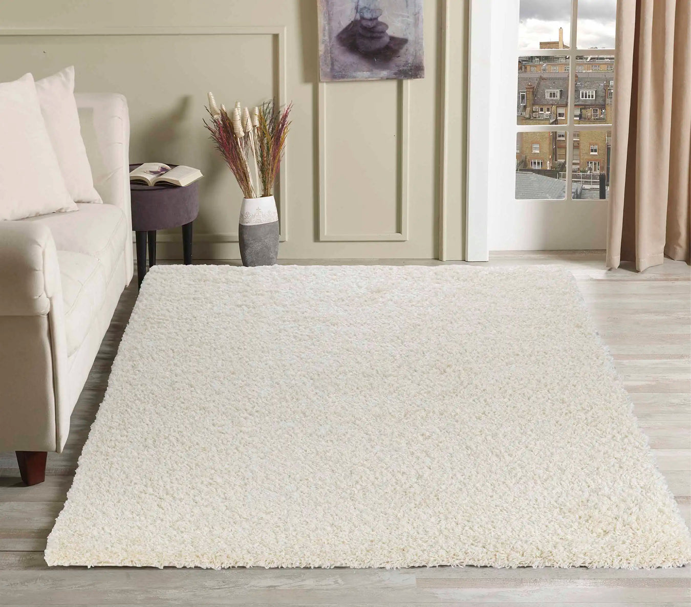 Cream, White & Ivory Shag Rugs