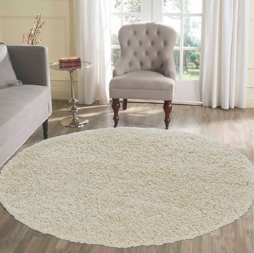 Serdim Rugs oxford 912 ivory Ivory Living Room Shaggy Rug.
