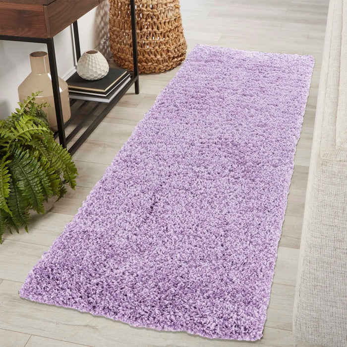 Serdim Rugs oxford 912 lilac Purple Living Room Shaggy Rug.