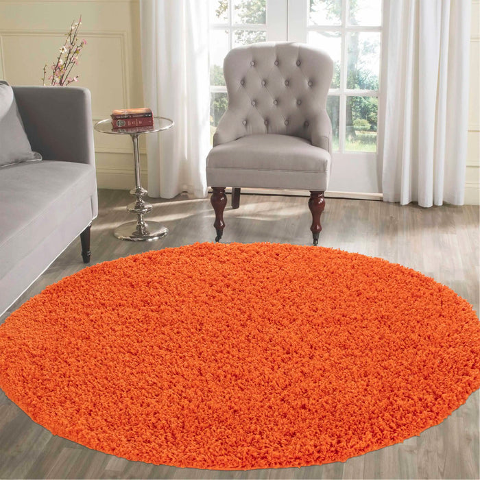 Serdim Rugs oxford 912 orange Orange Living Room Shaggy Rug.