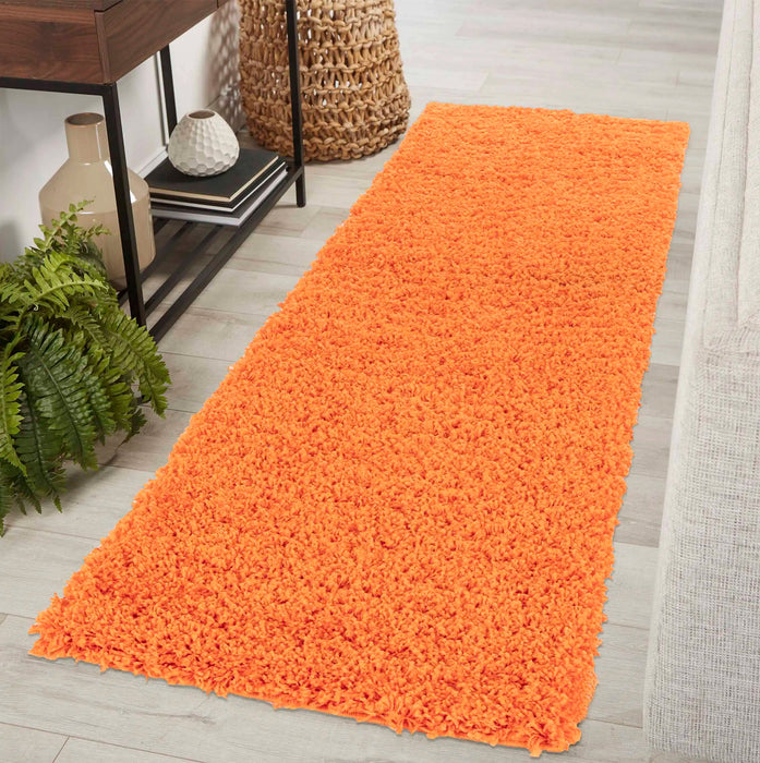 Serdim Rugs oxford 912 orange Orange Living Room Shaggy Rug.