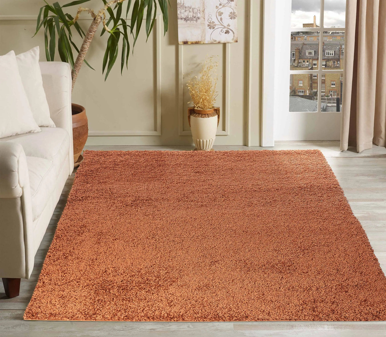 Plain Orange Rugs