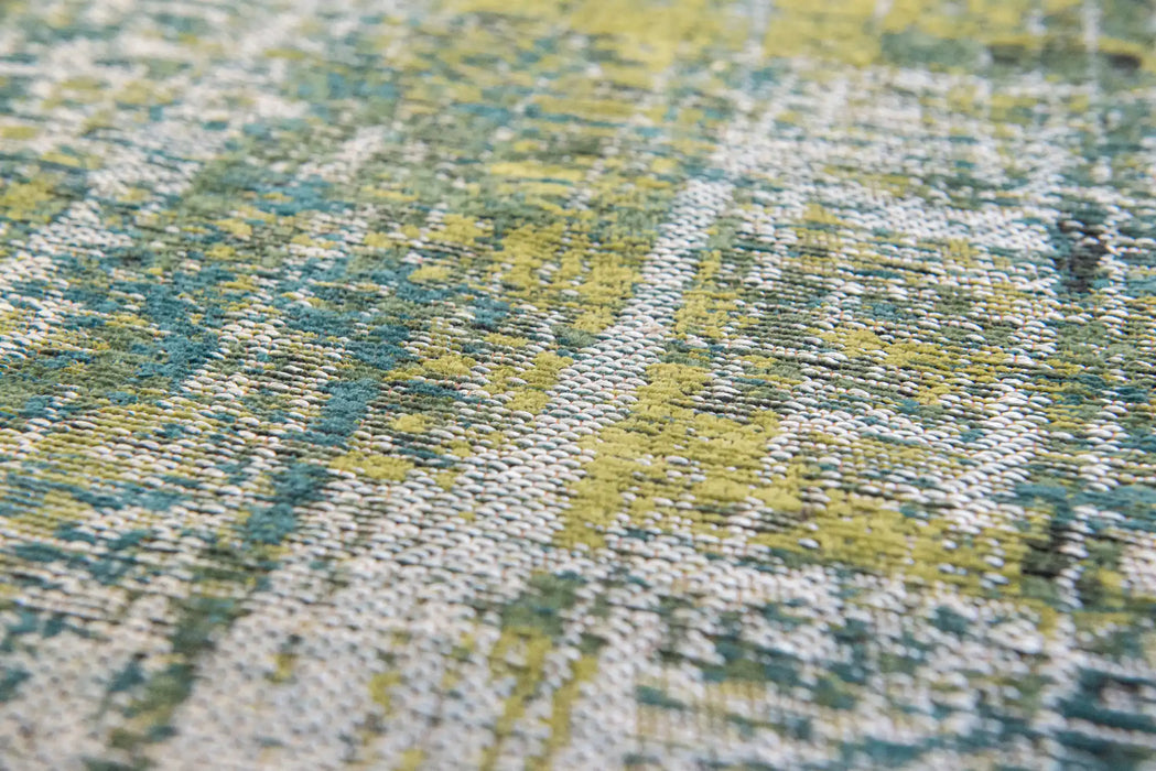 Louis de Poortere atlantic streaks 9126 glen cove Blue, Multicoloured Living Room Flat Weave Rug.