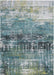 Louis de Poortere atlantic streaks 9126 glen cove Blue, Multicoloured Living Room Flat Weave Rug.