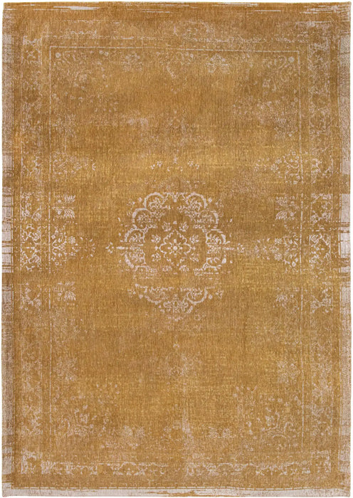 Louis de Poortere fading world medallion 9145 spring moss Yellow Living Room Flat Weave Rug.