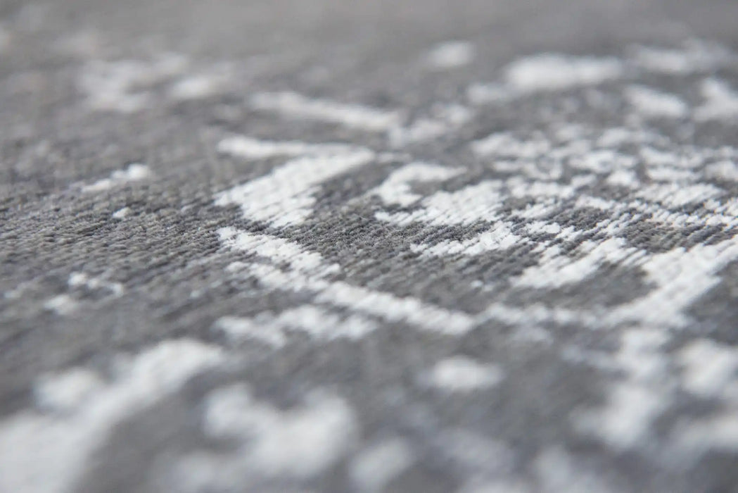 Louis de Poortere fading world medallion 9148 stone Grey Living Room Flat Weave Rug.