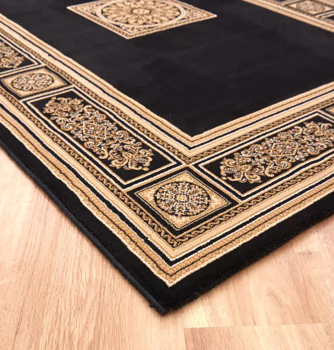 Mastercraft da vinci 057 0801 3333 Black Living Room  Rug.