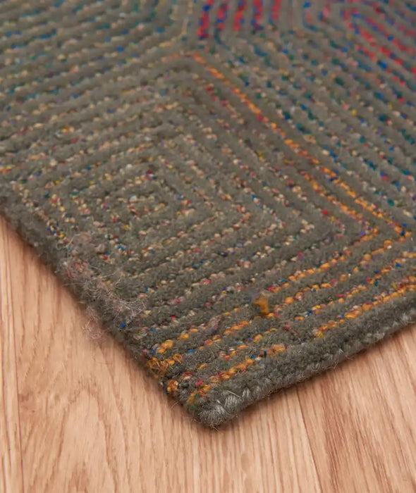 Asiatic camden grey multi Multicoloured Living Room Geometric Rug.