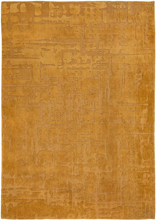 Louis de Poortere baobab structures 9201 madagascar gold Yellow Living Room Flat Weave Rug.