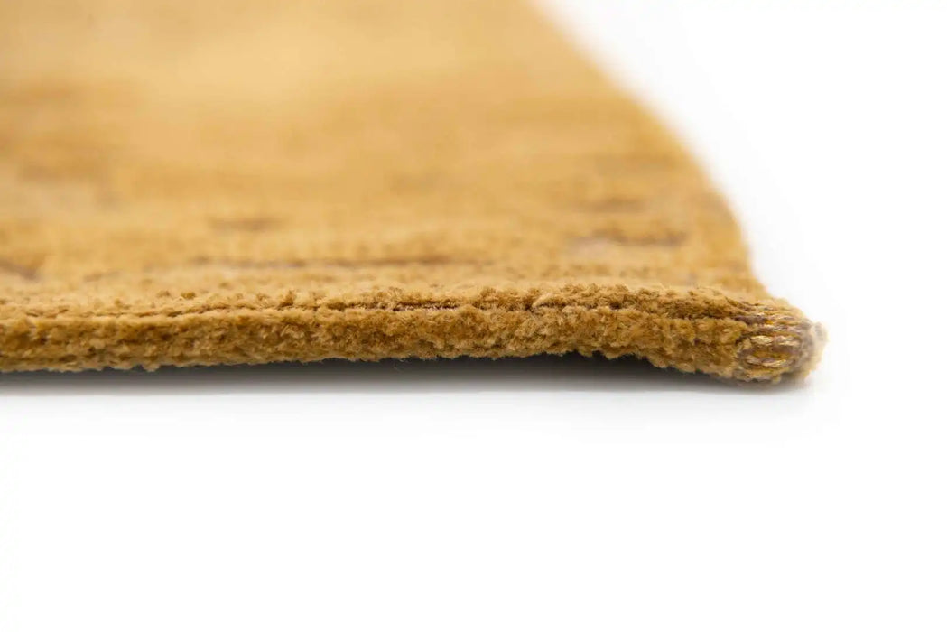 Louis de Poortere baobab structures 9201 madagascar gold Yellow Living Room Flat Weave Rug.