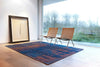 Louis de Poortere atlantic venetian dust 9211 sunset blue Blue Living Room Flat Weave Rug.