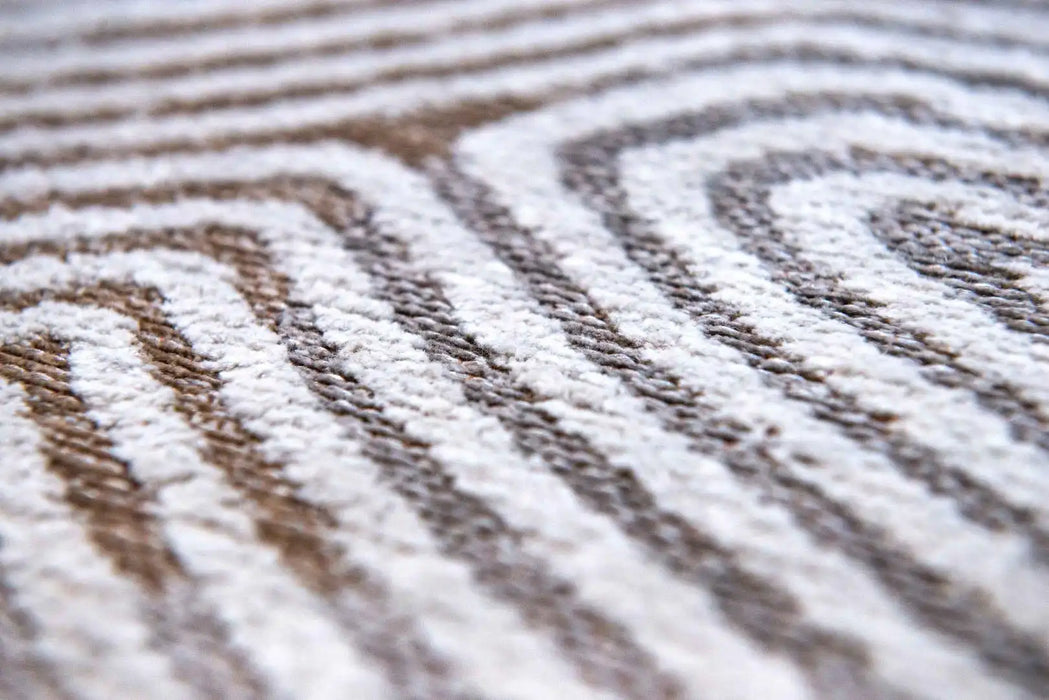 Louis de Poortere coral meditation 9228 oyster white Ivory, Cream Living Room Striped Rug.