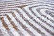 Louis de Poortere coral meditation 9228 oyster white Ivory, Cream Living Room Striped Rug.