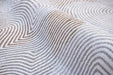 Louis de Poortere coral meditation 9228 oyster white Ivory, Cream Living Room Striped Rug.