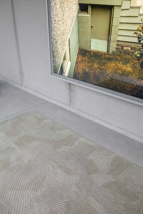 Louis de Poortere coral meditation 9229 shell beige Beige Living Room Striped Rug.