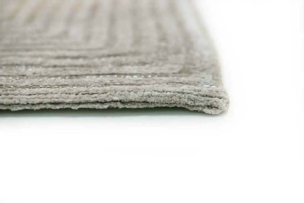 Louis de Poortere coral meditation 9229 shell beige Beige Living Room Striped Rug.