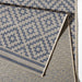 NorthRugs meadow raute blue cream Blue Living Room Striped Rug.