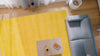Asiatic reko mustad Yellow Living Room Geometric Rug.