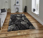 Think Rugs noble house pebbles 5858 black grey Grey, Black Living Room Shaggy Rug.