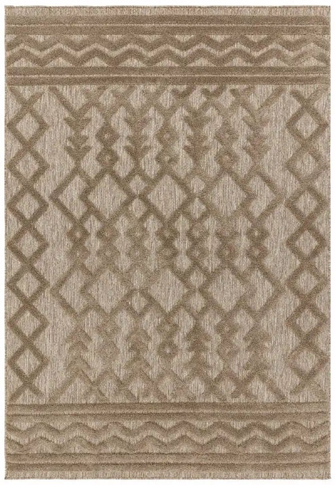 Asiatic salta sa04 brown links Brown Living Room Geometric Rug.