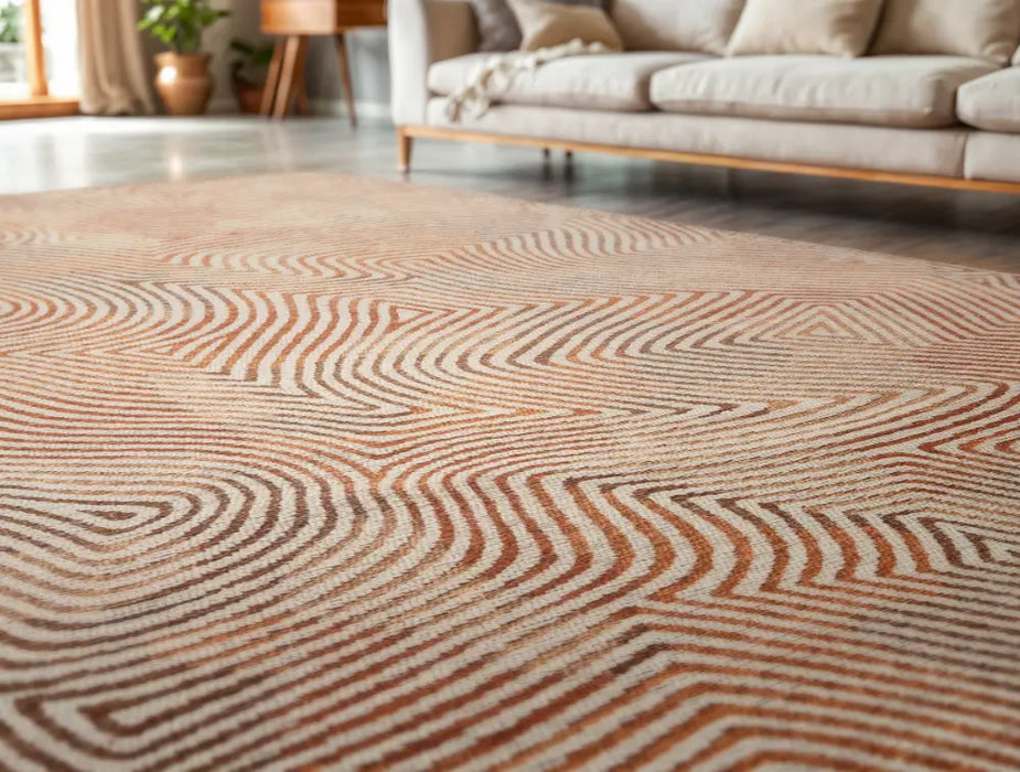 Meditation Coral Indian Sand 9800Washable Rug
