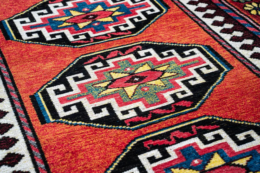 Antiquarian Antalia Red Mix 9844Washable Rug