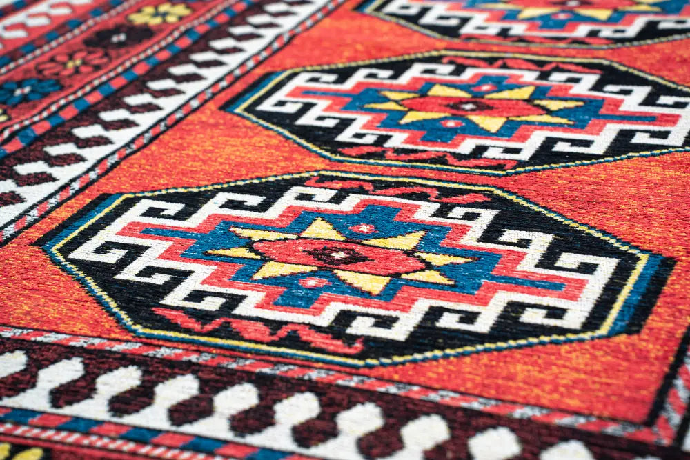 Antiquarian Antalia Red Mix 9844Washable Rug
