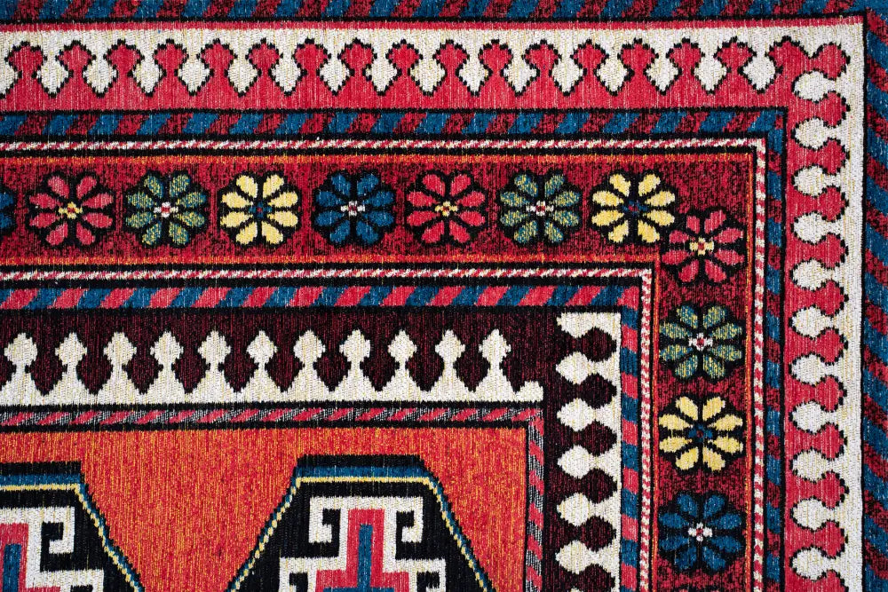 Antiquarian Antalia Red Mix 9844Washable Rug