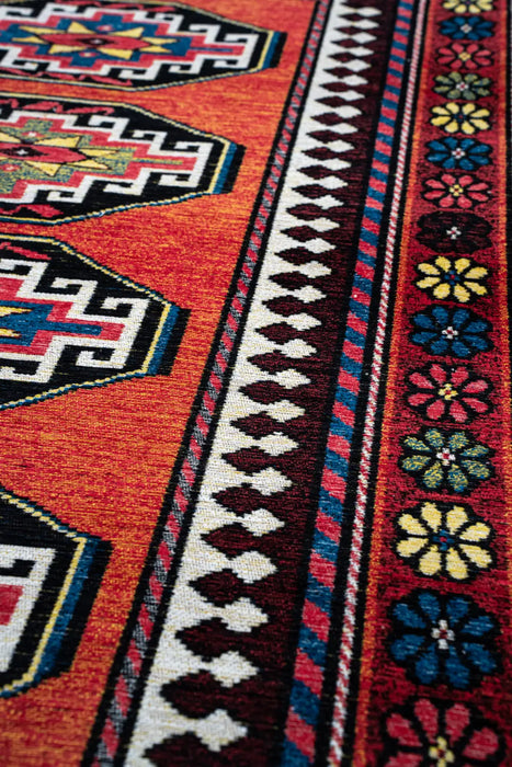 Antiquarian Antalia Red Mix 9844Washable Rug
