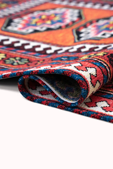 Antiquarian Antalia Red Mix 9844Washable Rug