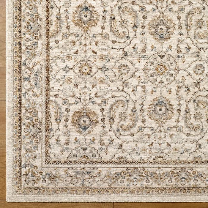 Arda Vintage Brown Grey Taupe Traditional Boho Fringe Living Dining Bedroom ACZ2301 Rug
